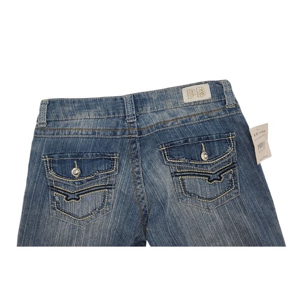 New BB Jeans Denim Capri Size 7 New Rhinestone - Picture 5 of 8
